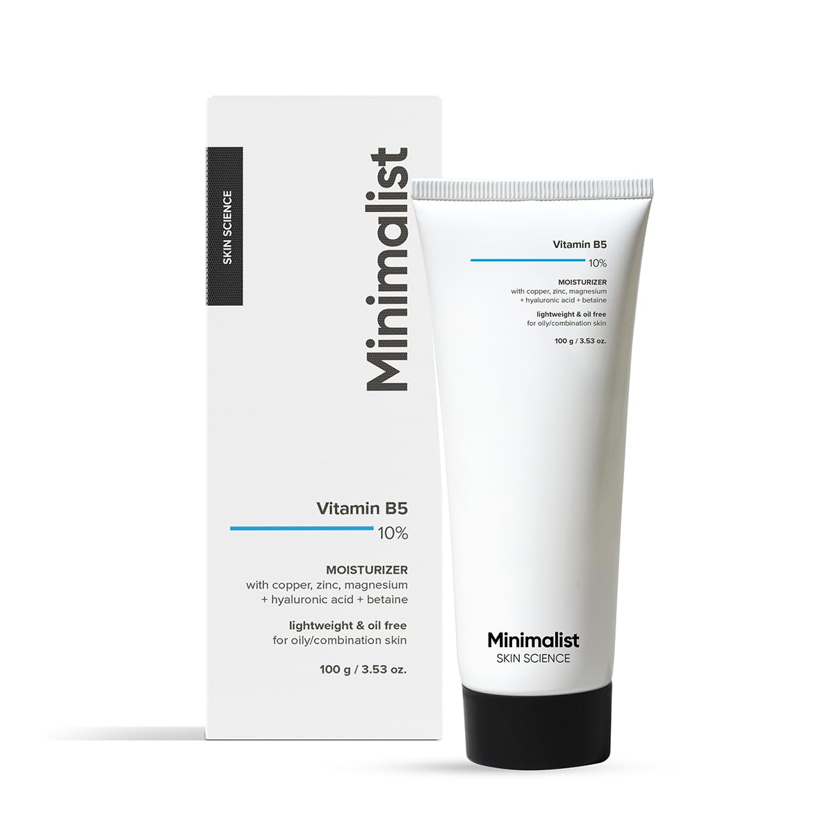 Minimalist Vitamin B5 10% Oil-Free Moisturizer for Face, Lightweight Gel Moisturizer for Oily & Combination Skin, Barrier Repair Face Cream with Glycerine 30gm