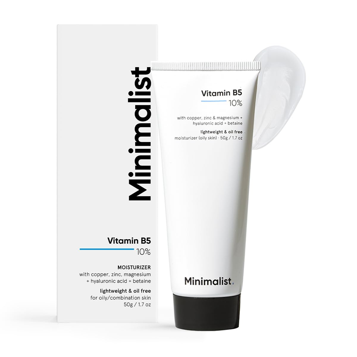Minimalist Vitamin B5 10% Oil-Free Moisturizer for Face, Lightweight Gel Moisturizer for Oily & Combination Skin, Barrier Repair Face Cream with Glycerine 30gm