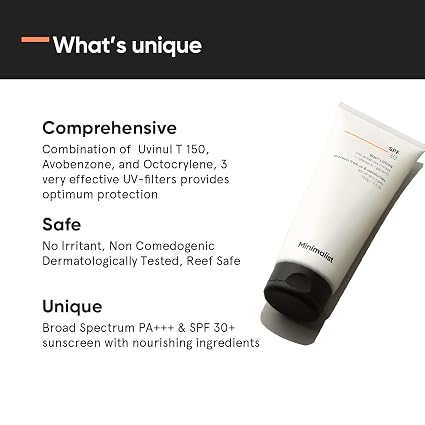 Minimalist SPF 30 Body Sunscreen, UVA & UVB Protection | Nourishing Lotion | Broad Spectrum PA+++ Sunscreen for All Skin Types | For Men & Women | 150 g