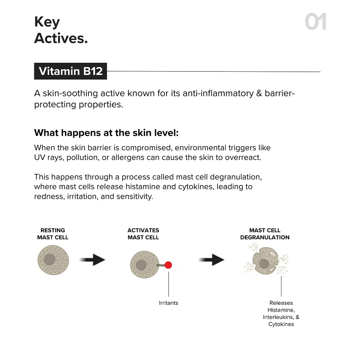 Minimalist Barrier Repair Face Moisturizer with Vitamin B12 Complex 5.5% with Ceramides for All Skin Types | Strengthens Skin Barrier, Boosts Hydration, Soothing, Lightweight Gel Texture | 30 gm